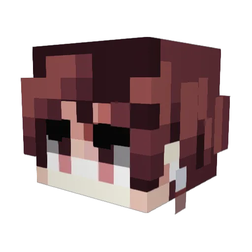 MichaelQT Minecraft avatar head, 3D render