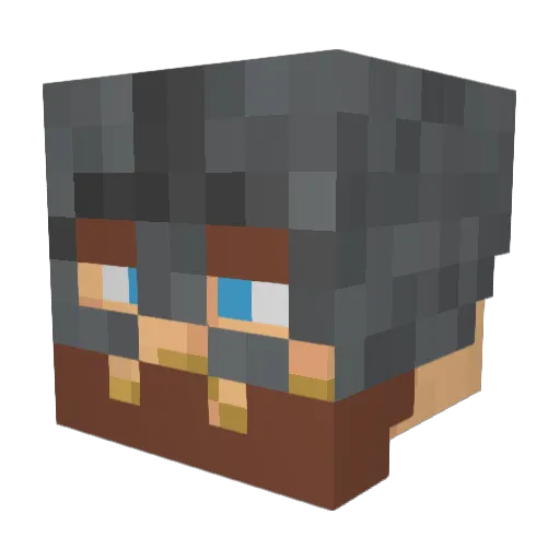 MichaelScarn01 Minecraft avatar head, 3D render