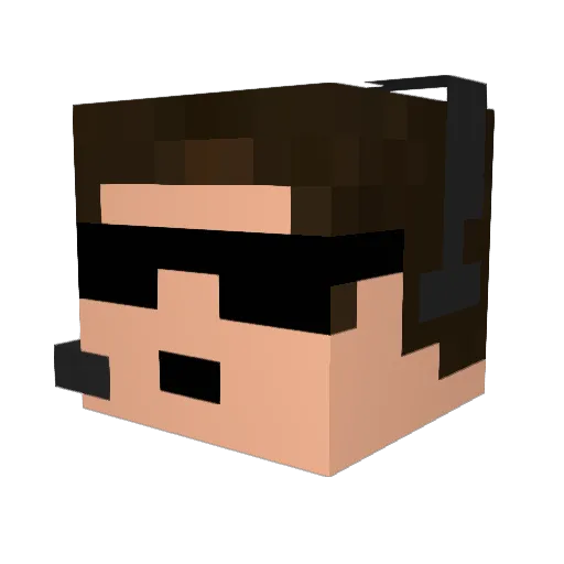 MichaelTW Minecraft avatar head, 3D render