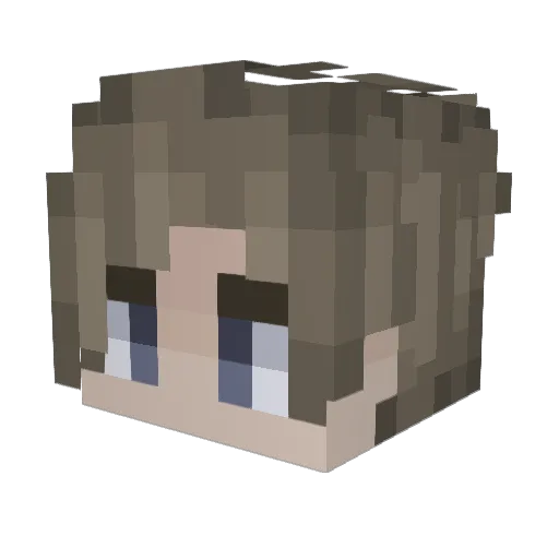 Michael_010_ Minecraft avatar head, 3D render