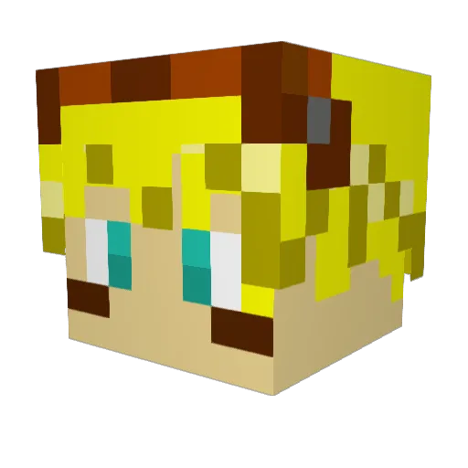 Michael_Black Minecraft avatar head, 3D render