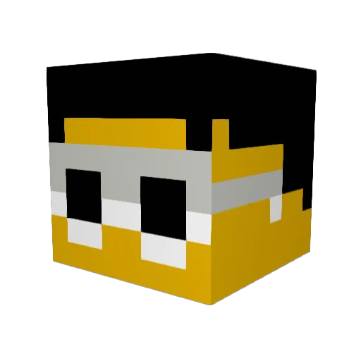 Michael_Huang Minecraft avatar head, 3D render