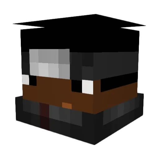 Michael_Jakson_b Minecraft avatar head, 3D render