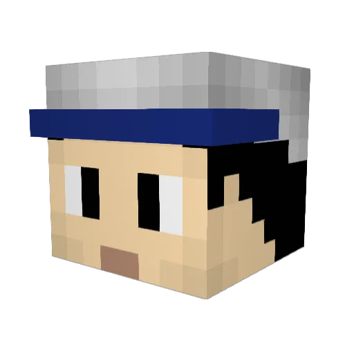 Michaeleon Minecraft avatar head, 3D render