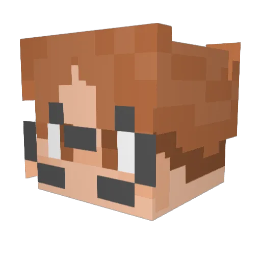 MichaeltheMink Minecraft avatar head, 3D render