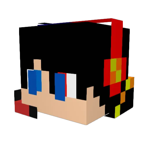 Michal05 Minecraft avatar head, 3D render