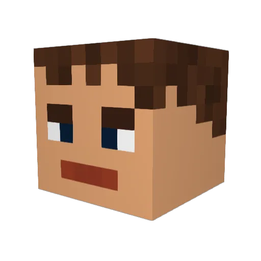 MichalJB Minecraft avatar head, 3D render