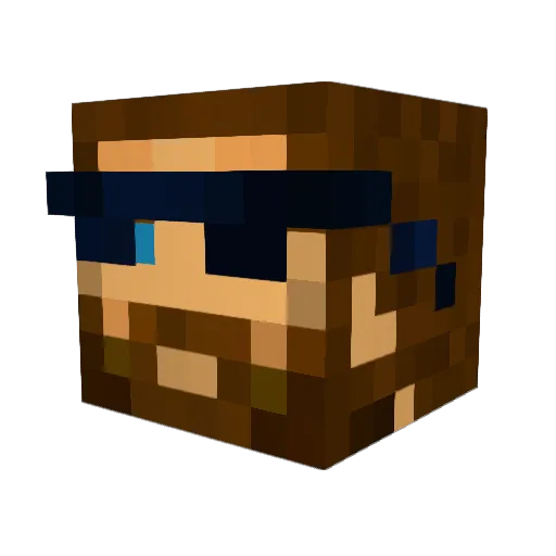 Michaloco Minecraft avatar head, 3D render