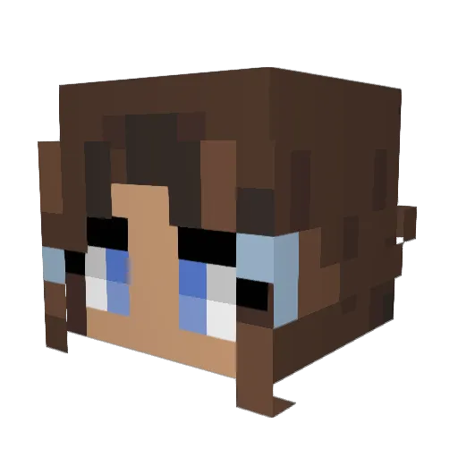 Michalushka Minecraft avatar head, 3D render