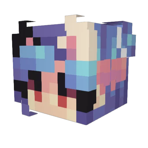 MichanC Minecraft avatar head, 3D render