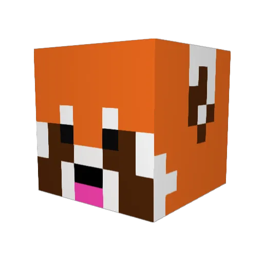 Michan_t Minecraft avatar head, 3D render