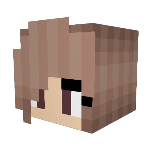 Michaska Minecraft avatar head, 3D render