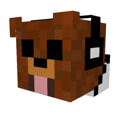 MichauS Minecraft avatar head, 3D render