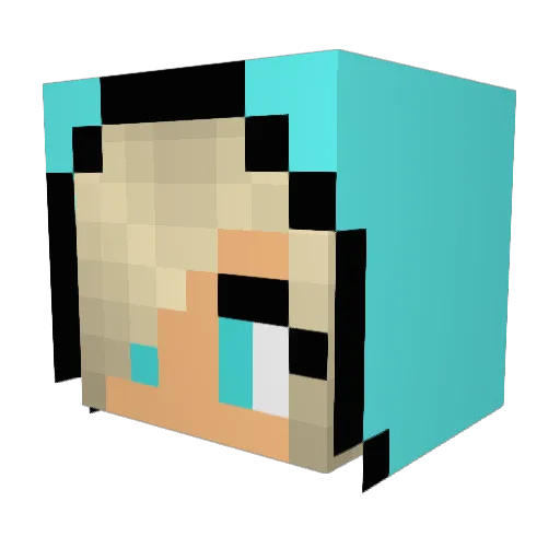 Miche48 Minecraft avatar head, 3D render