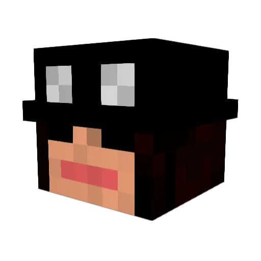 MicheI Minecraft avatar head, 3D render