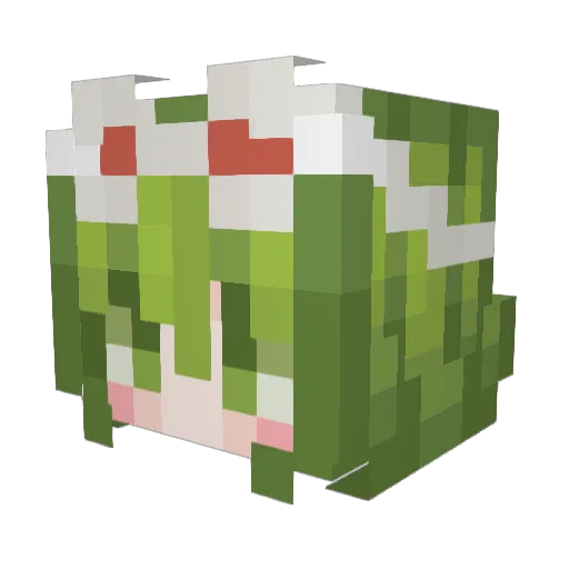 MicheMeio Minecraft avatar head, 3D render