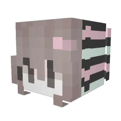 MicheaI Minecraft avatar head, 3D render