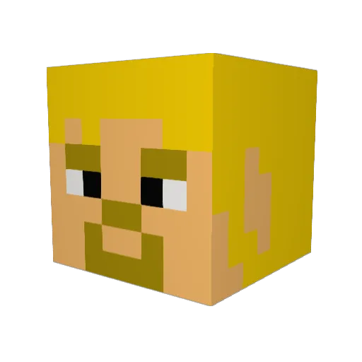 MichealB2K8 Minecraft avatar head, 3D render