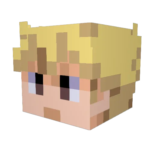Micheal_Flame Minecraft avatar head, 3D render