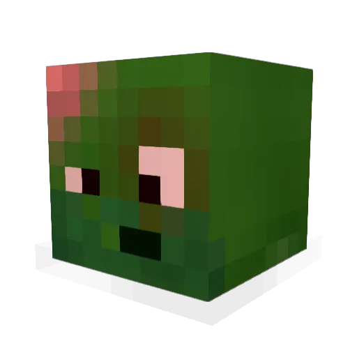 MichelHall Minecraft avatar head, 3D render