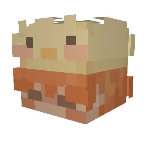 Michell1456 Minecraft avatar head, 3D render