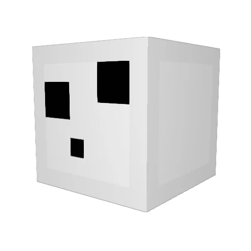 Michellagk Minecraft avatar head, 3D render