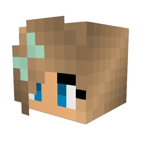 MichelleCoco Minecraft avatar head, 3D render