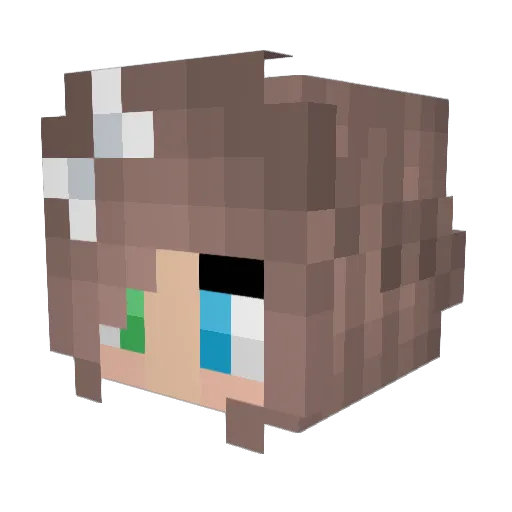 MichiMango Minecraft avatar head, 3D render