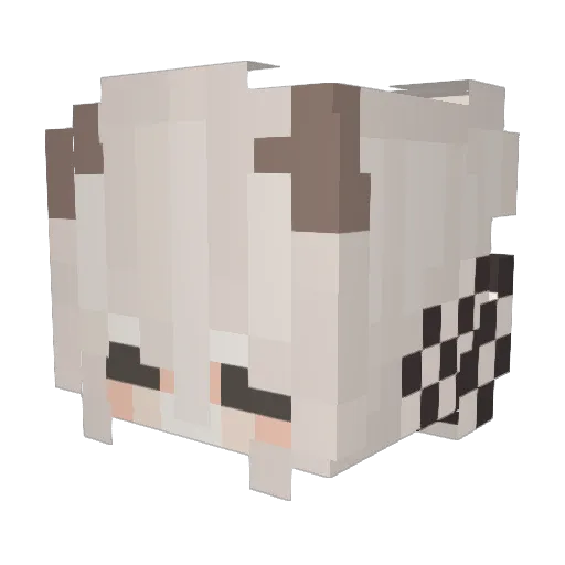 MichiMiau Minecraft avatar head, 3D render