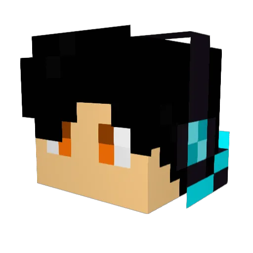 Michi_Craft_ Minecraft avatar head, 3D render