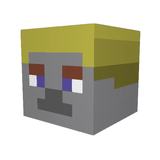 Michicool9000 Minecraft avatar head, 3D render