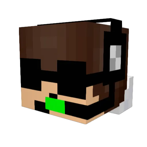MichicraftLP Minecraft avatar head, 3D render