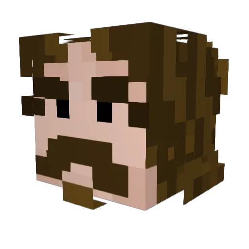 MichielDeRuyter Minecraft avatar head, 3D render