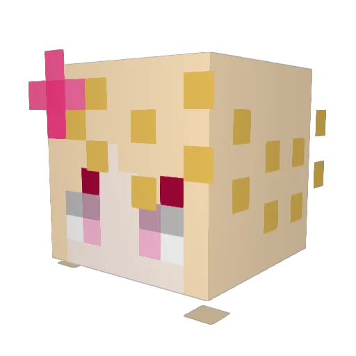 Michiiich Minecraft avatar head, 3D render