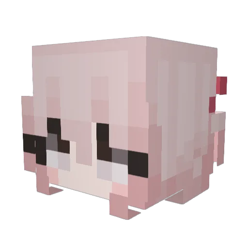 Michika_ti Minecraft avatar head, 3D render