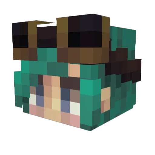 MichikoDream Minecraft avatar head, 3D render