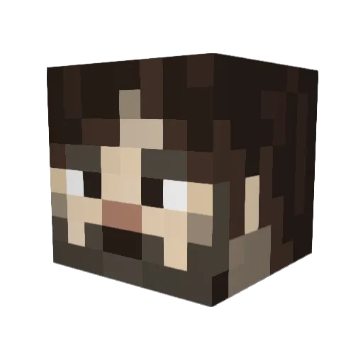 Michilow Minecraft avatar head, 3D render