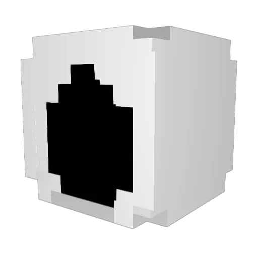 Michioru Minecraft avatar head, 3D render