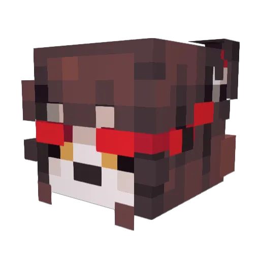 Michiweon Minecraft avatar head, 3D render