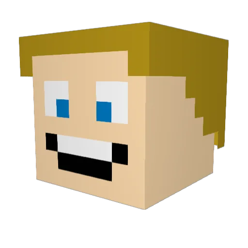 Michu1311 Minecraft avatar head, 3D render