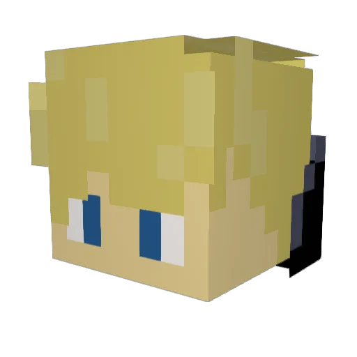 MichuMinecraft Minecraft avatar head, 3D render