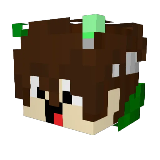 Micilicious Minecraft avatar head, 3D render