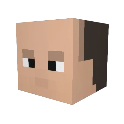 MickChem Minecraft avatar head, 3D render