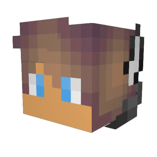 MickJqx Minecraft avatar head, 3D render