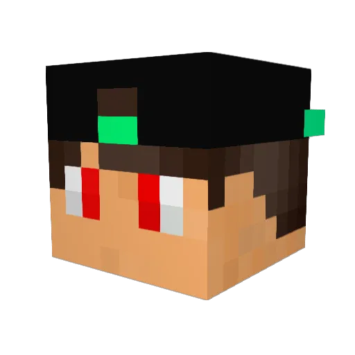 MickMirix Minecraft avatar head, 3D render