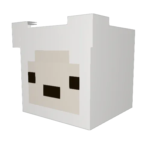 MickTK Minecraft avatar head, 3D render