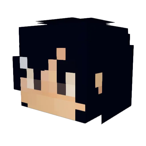 Mick_Dilk Minecraft avatar head, 3D render