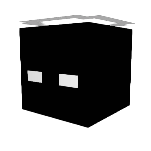 MickaleEnd Minecraft avatar head, 3D render