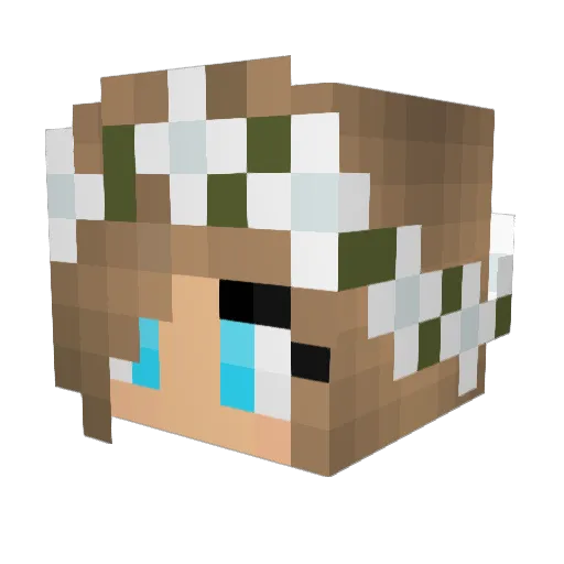 Mickay_ Minecraft avatar head, 3D render