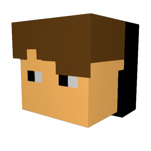 MickeXx_ Minecraft avatar head, 3D render